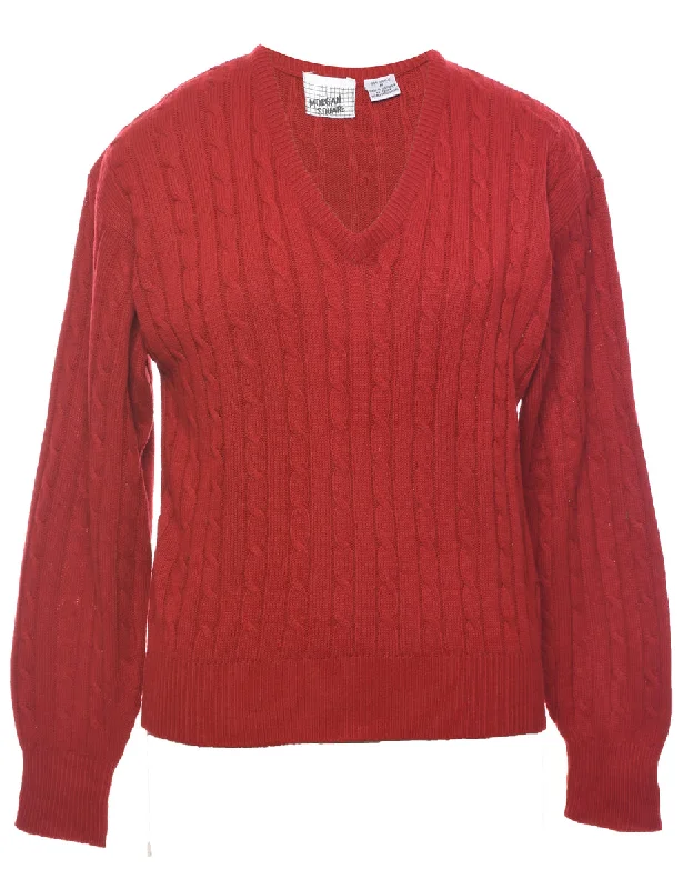 Overstock Sale Cable Knit Jumper - M