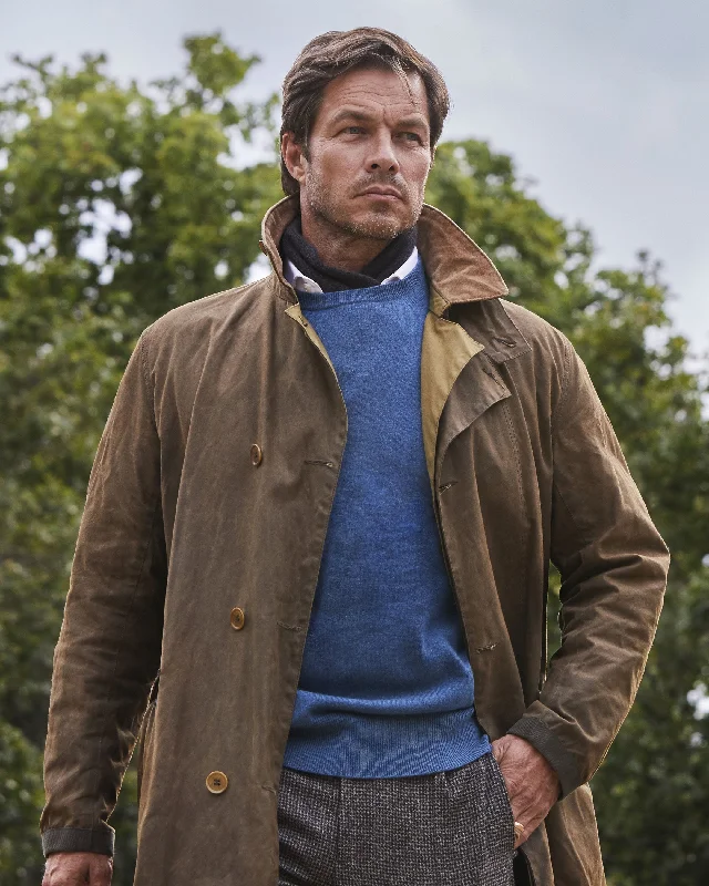 Weekend Discounts to Enjoy 007 Crew Neck Cashmere Jumper Blue Wave