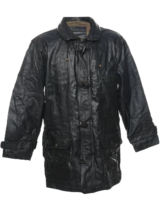 Weekend Deals That Amaze Black Leather Jacket - M