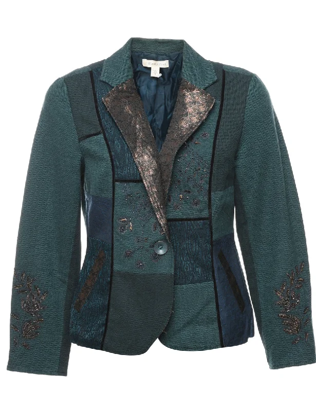 Time-Sensitive Button Front Blazer - M