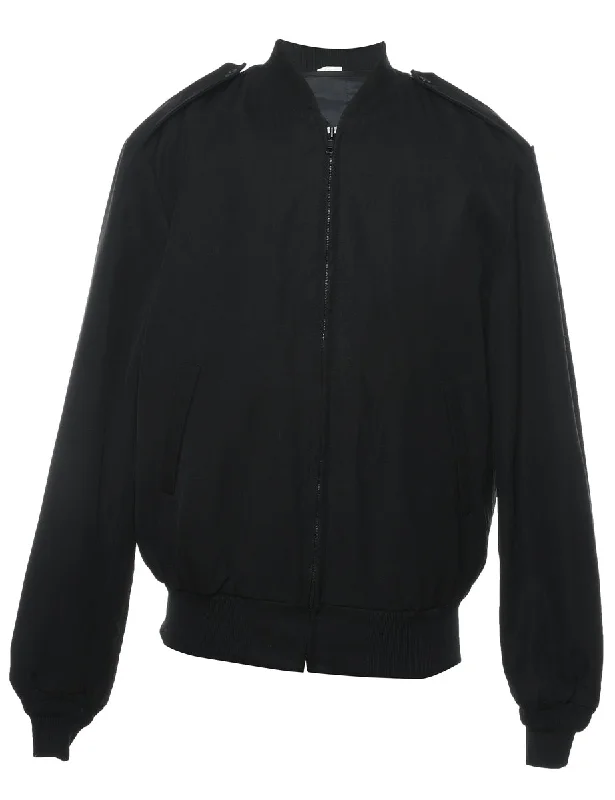 Black Bomber Jacket - M