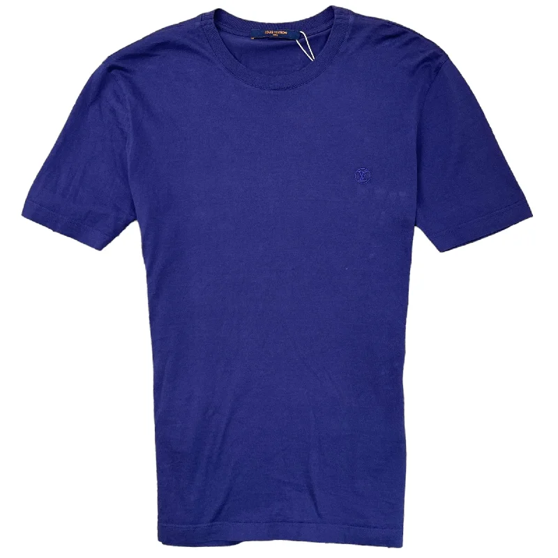 Deal Zone Men's Embroidered Logo T-Shirt Blue Size S
