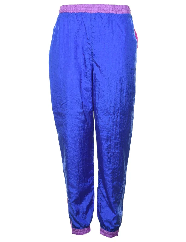 Flash Deal Blue & Pink 1980s Track Pants - W32 L31