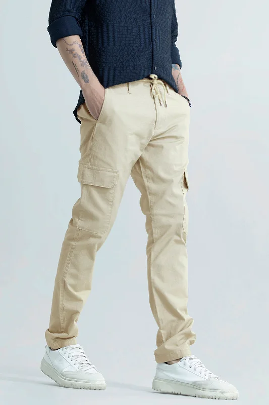 Big Savings City Breeze Cream Linen Cargo Pant