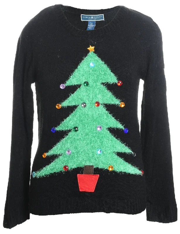 Black Christmas Jumper - XL