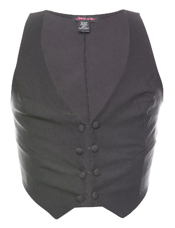 Black 1990s Waistcoat - S