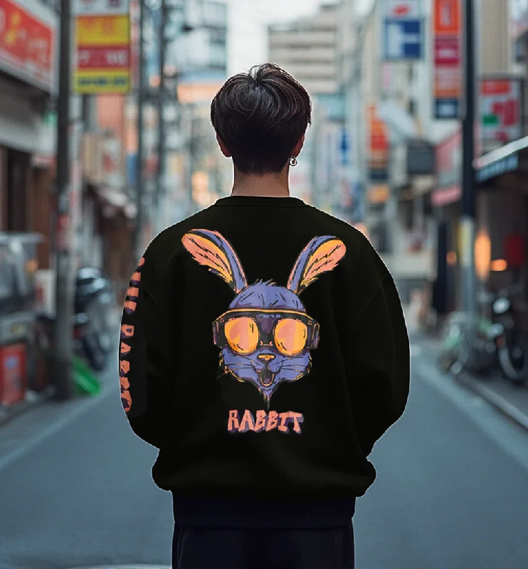 Weekend Discounts to Snag Rabbit Black Back Printed Regular Fit Jacket