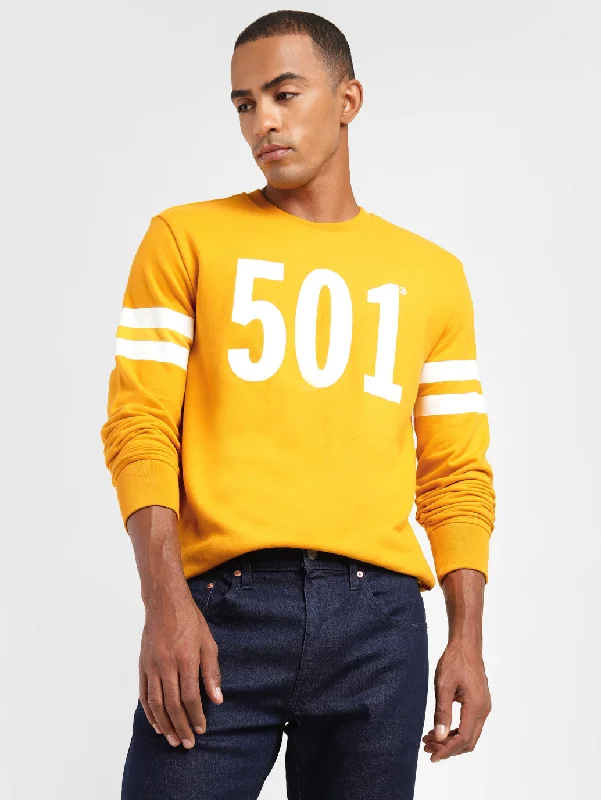 Act Now Men's Printed Crew Neck Sweatshirt