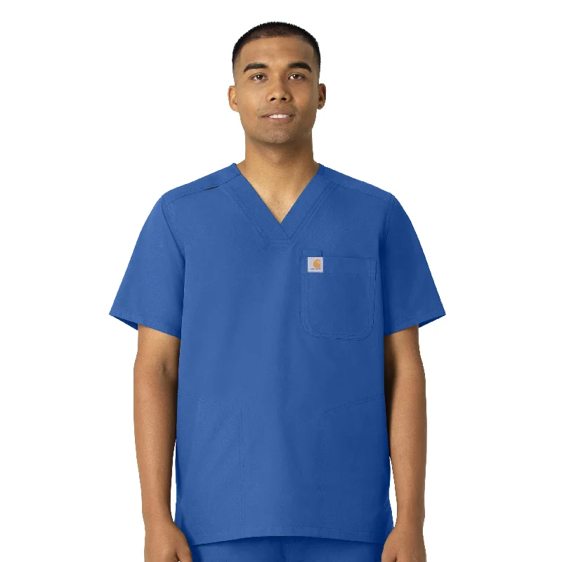 Markdown Madness Carhartt Force Essentials Men's V-Neck Shirttail Scrub Top - Royal
