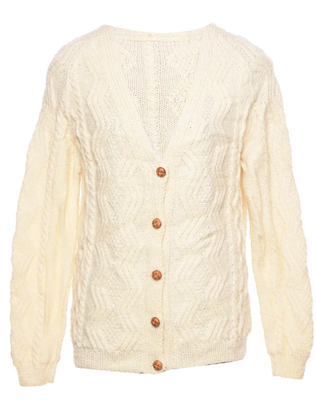 Special Savings Cable Knit Cardigan - L