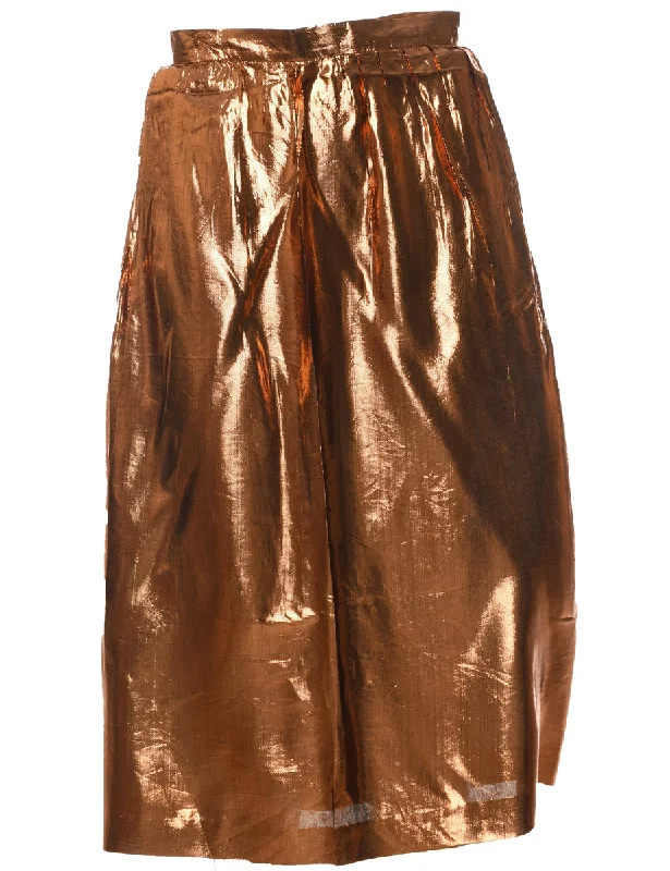 Exclusive Deal Bronze Midi Skirt - S