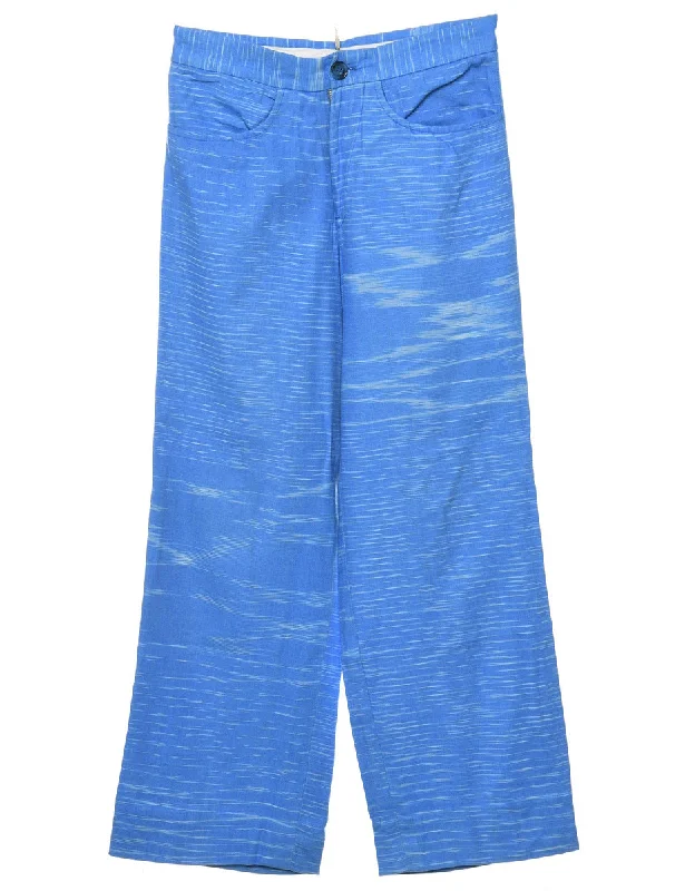 Weekend Deals That Please Blue Striped Trousers - W28 L31