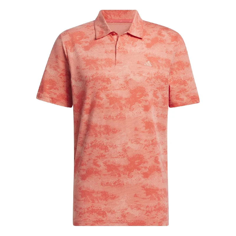Buy Today Go-To Regular Fit Printed Mesh Polo Preloved Scarlet - SS24