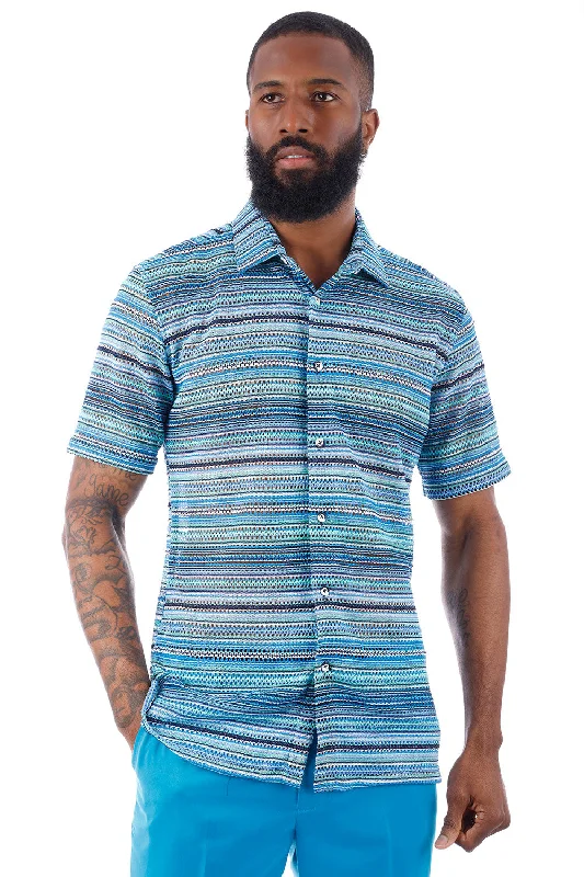 Act Now Classy Bandwagon Short Sleeve Shirt