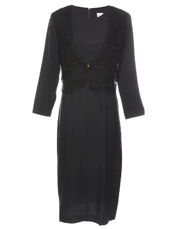 Black Lace Dress - L