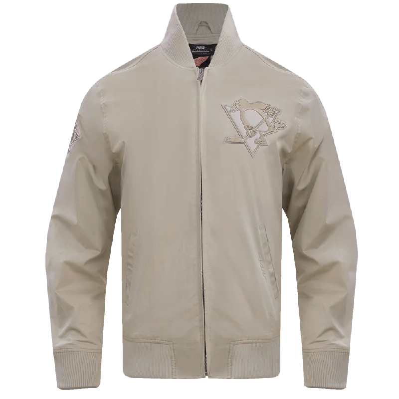 New Arrival NHL PITTSBURGH PENGUINS NEUTRAL TWILL JACKET (TAUPE)