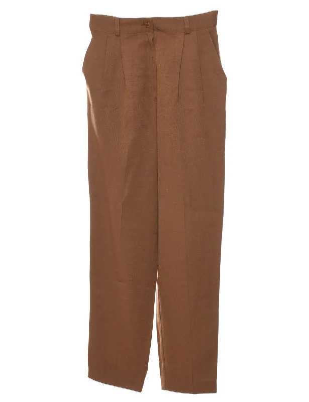 Quick Sale Brown High Waist Trousers - W24 L29