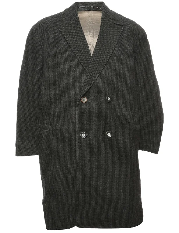 Don't Miss Out Black Wool Coat - L