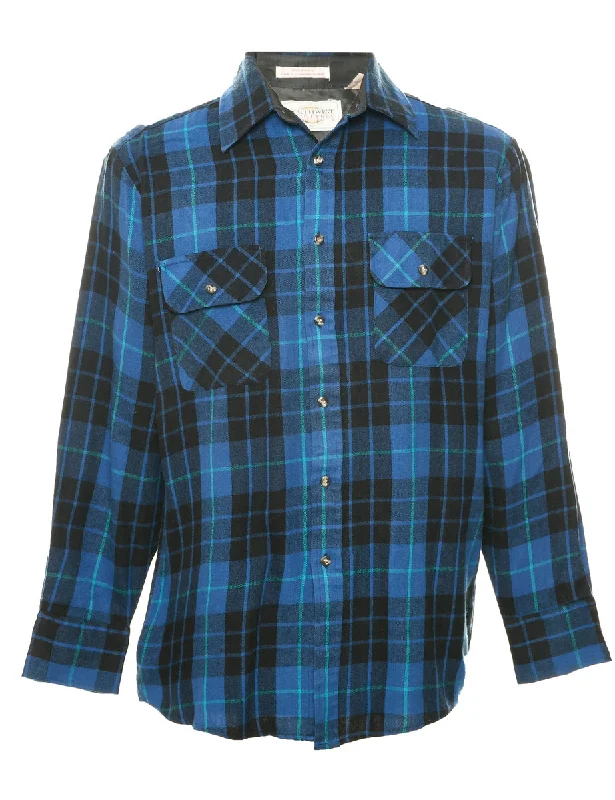 Today's Deal Blue Checked Shirt - M