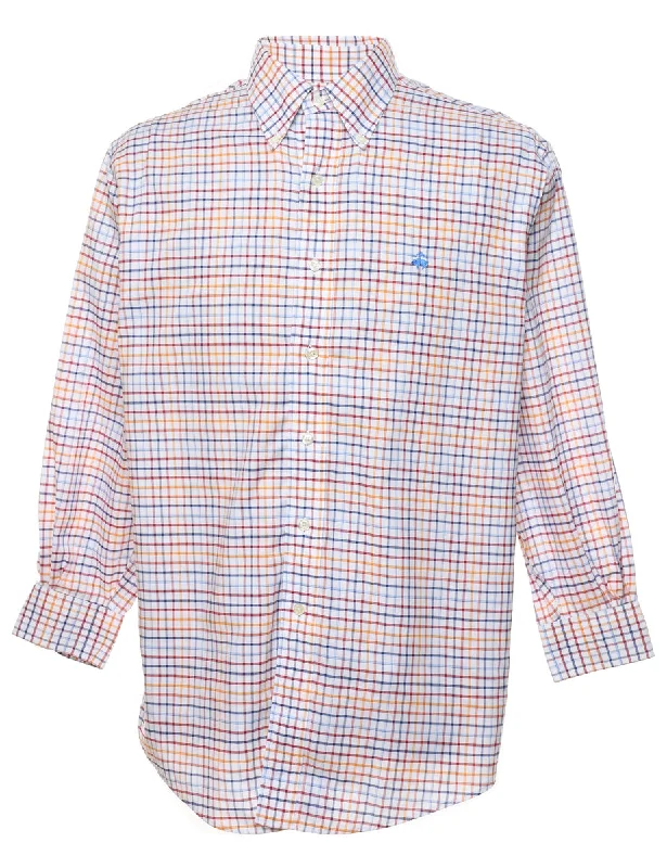 Members Only Brooks Brothers Checked Shirt - M