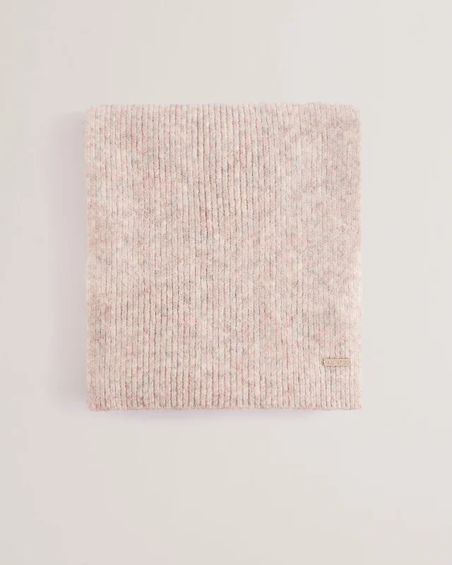 Final Markdown Lidiies Knitted Ribbed Scarf Multicol