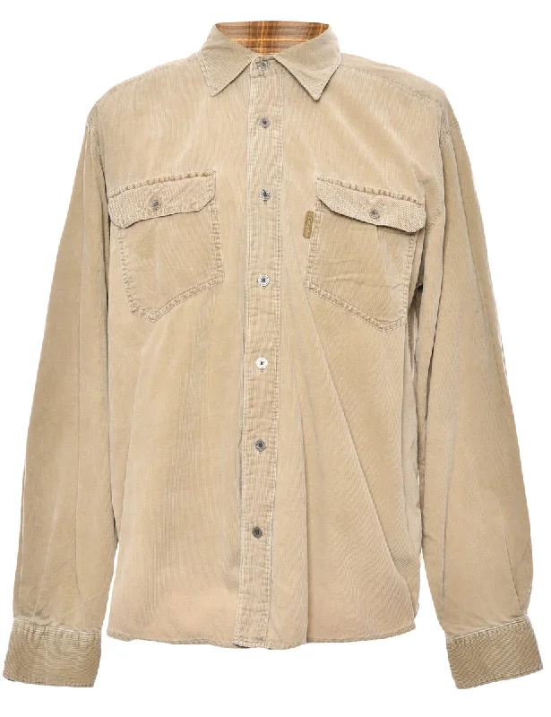 Beige Columbia Corduroy Shirt - L