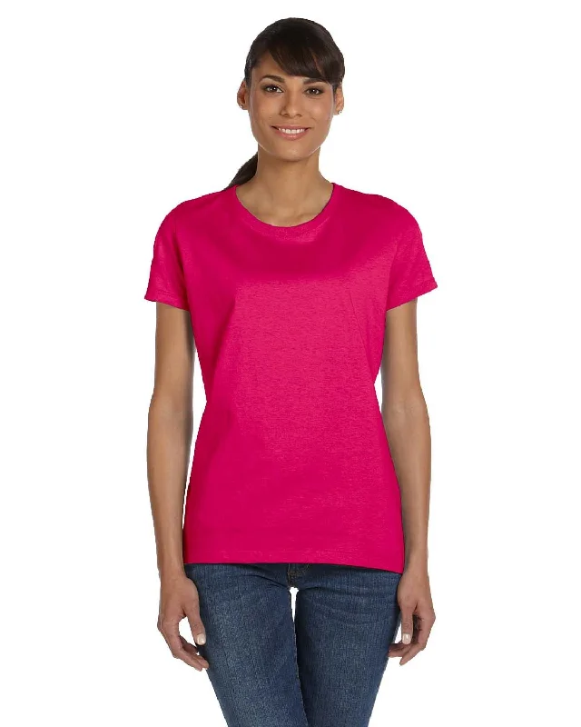Limited Time Discount Fruit of the Loom Ladies Heavy Cotton T-Shirt | Cyber Pink