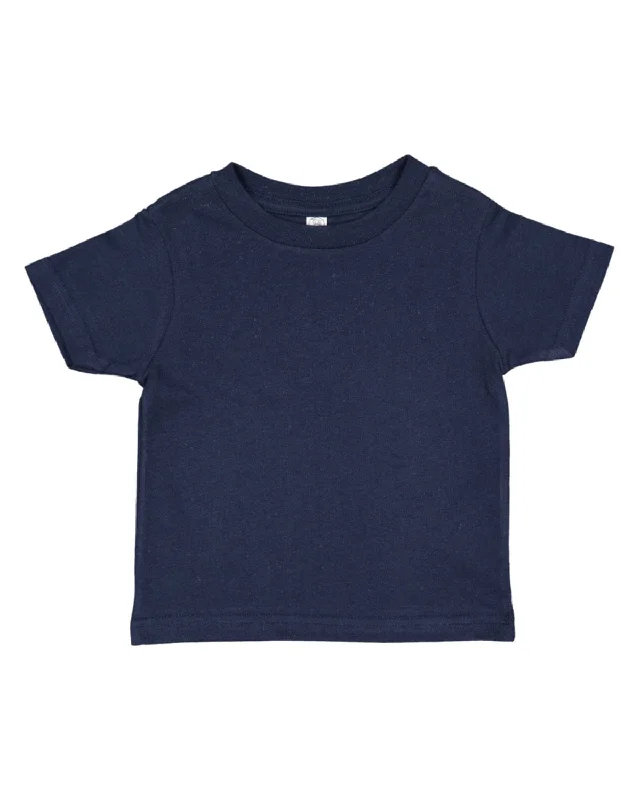 Markdown Sale Rabbit Skins Toddler Fine Jersey T-Shirt | Navy