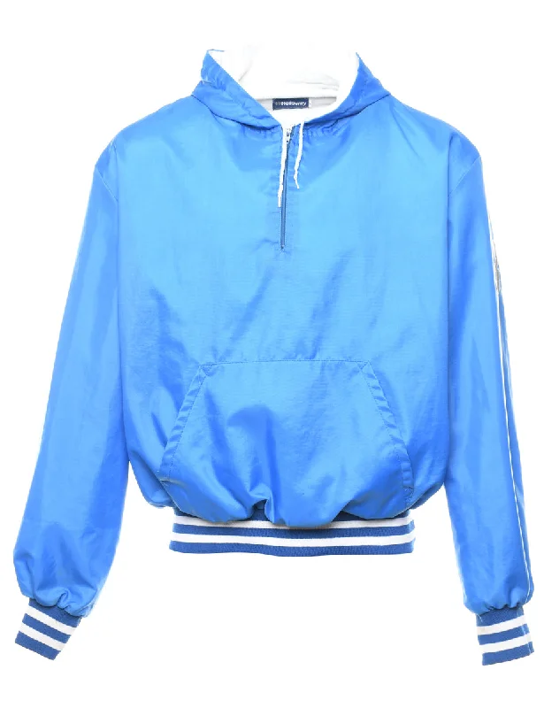 Weekend Discounts to Love Blue Nylon Hooded Jacket - XL
