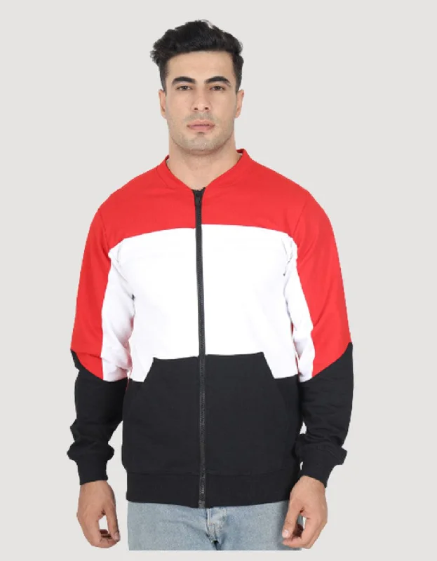 Weekend Specials to Delight Soccer Red Colorblock Jacket