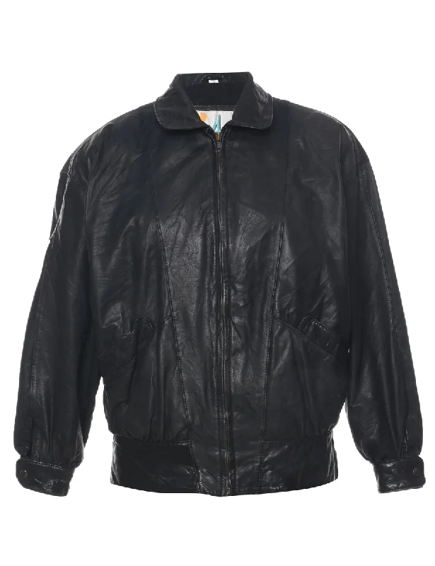 Weekend Deals That Sparkle Black Leather Jacket - M