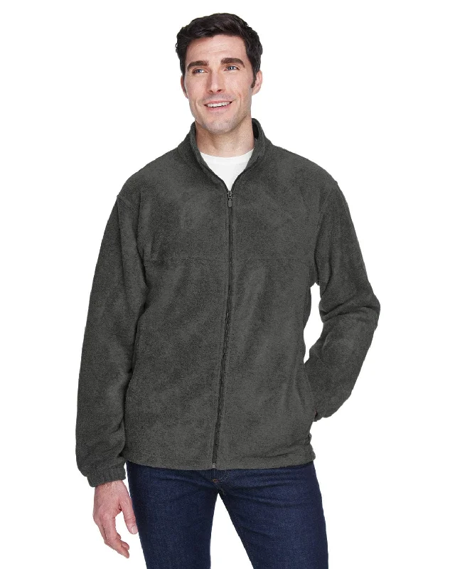 Stock Up Harriton Mens Full-Zip Fleece | Charcoal