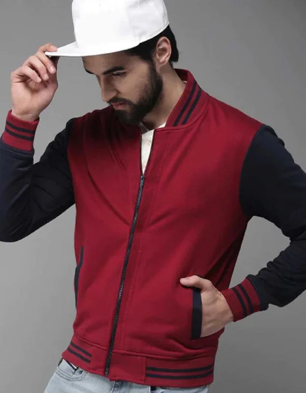 Weekend Savings Delight Lifestyle Maroon ColorBlock Jacket