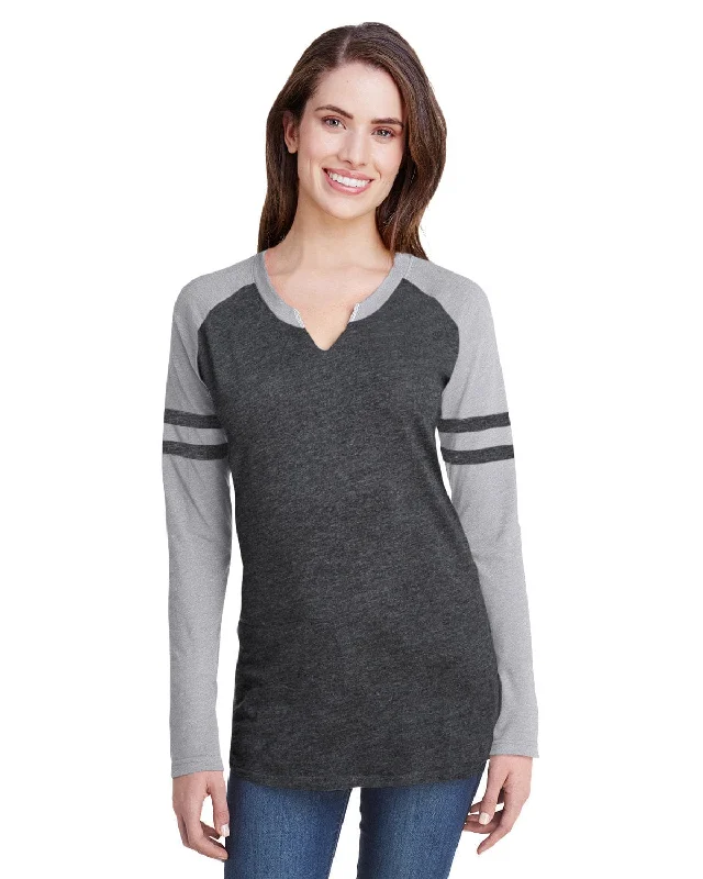 Super Deal LAT Ladies Gameday Mash-Up Long Sleeve T-Shirt | V Sm/ V Ht/ V Sm