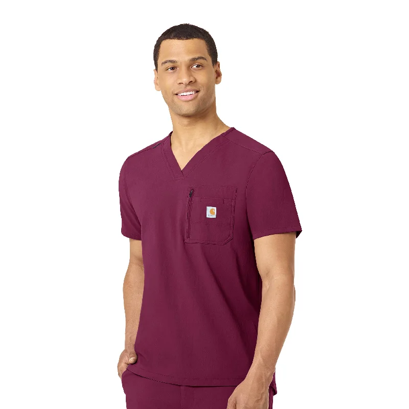 Massive Savings Carhartt Rugged Flex Peak Men's Tuck-In Scrub Top - Wine