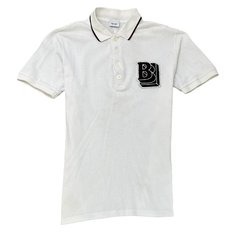 Today's Deal Men's Embroidered Logo Polo Shirt White Size M