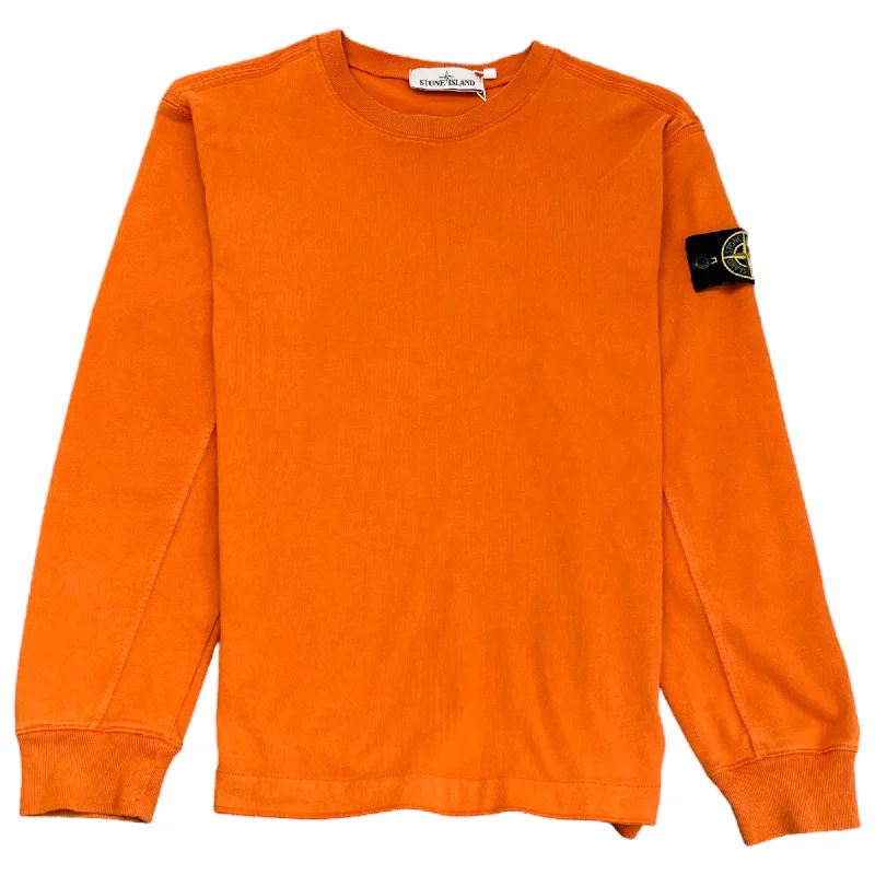 Special Discount Men's Applique Logo Sweatshirt Orange Size S