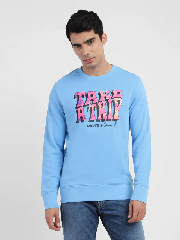 Weekend Offers That Please Men's Printed Crew Neck Sweatshirt