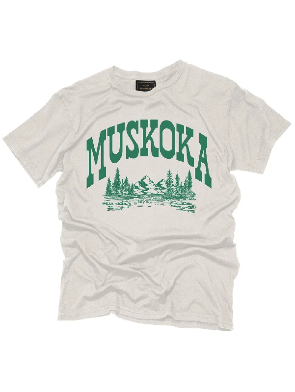 Midnight Madness Muskoka Landscape Unisex T-Shirt - Antique White