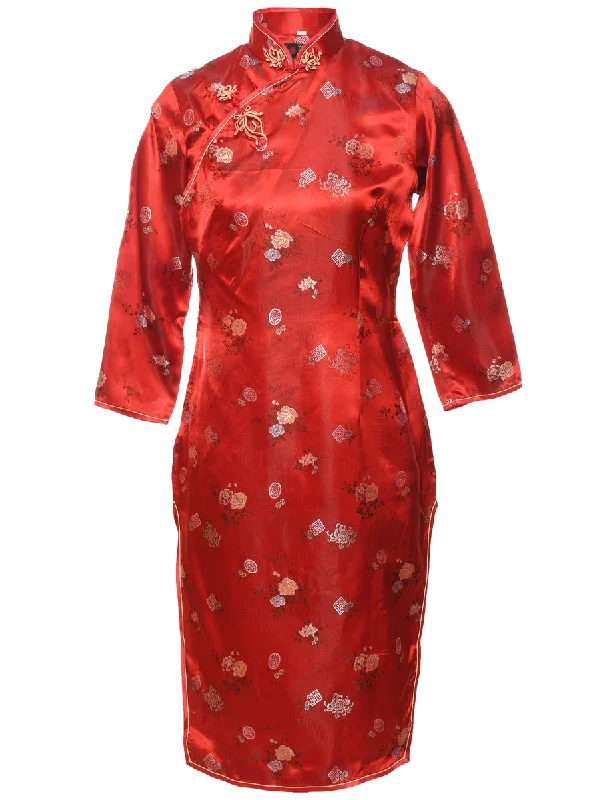 Unmissable Offer Brocade Floral Pattern Dress - M