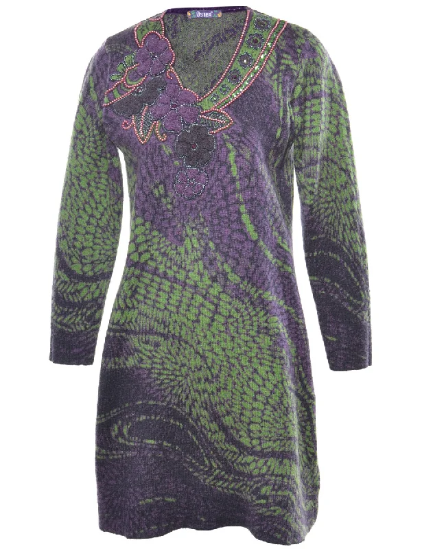 Beaded Jumper Dress - M