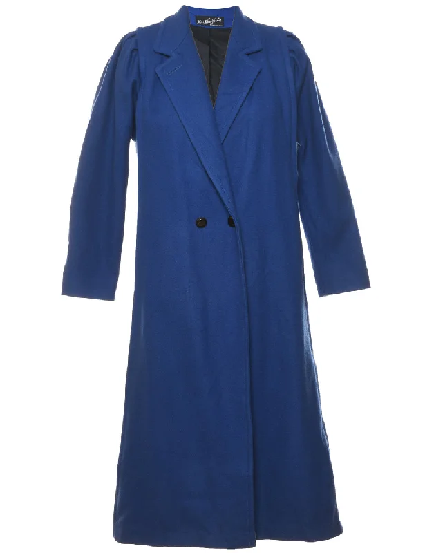 Weekend Shopping Made Better Blue Classic Wool Coat - L