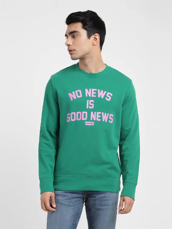 Weekend Deals That Sparkle Men's Typography Crew Neck Sweatshirt