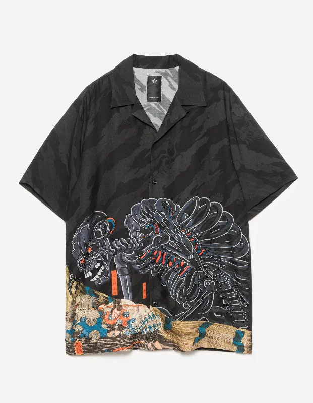 Exclusive Offers 1408 Cyber Skeleton Camp Collar Shirt Multi