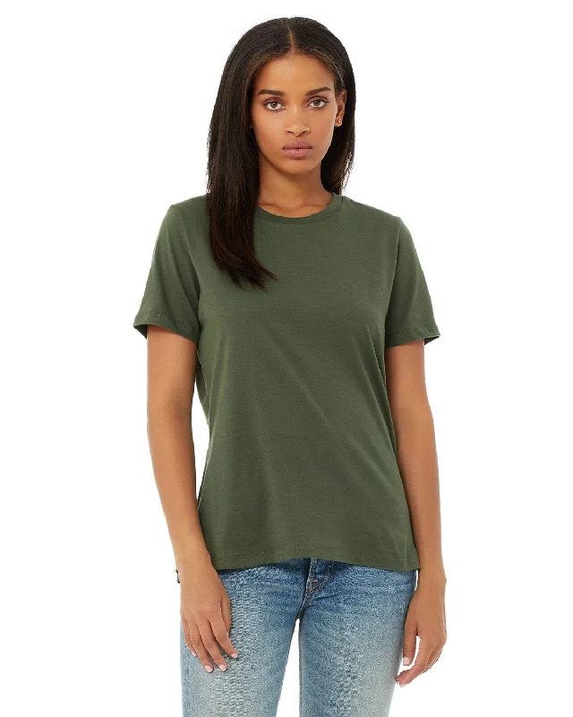 Bella+Canvas Ladies Relaxed Short Sleeve Jersey T-Shirt | Military Green