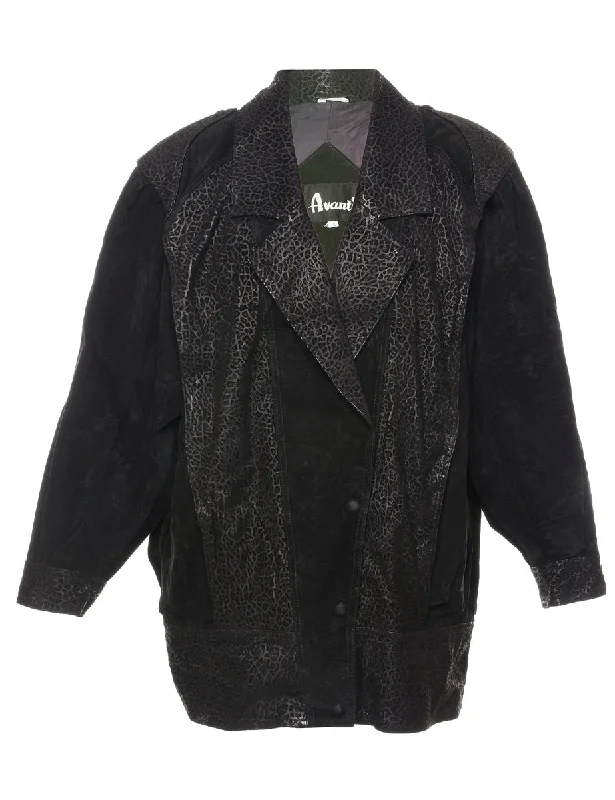Overstock Black Suede Jacket - L