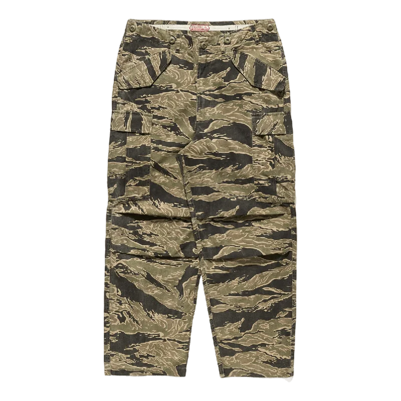 Buy More, Save More Tigerstripe Loose Cargo Pants  Mint Gold
