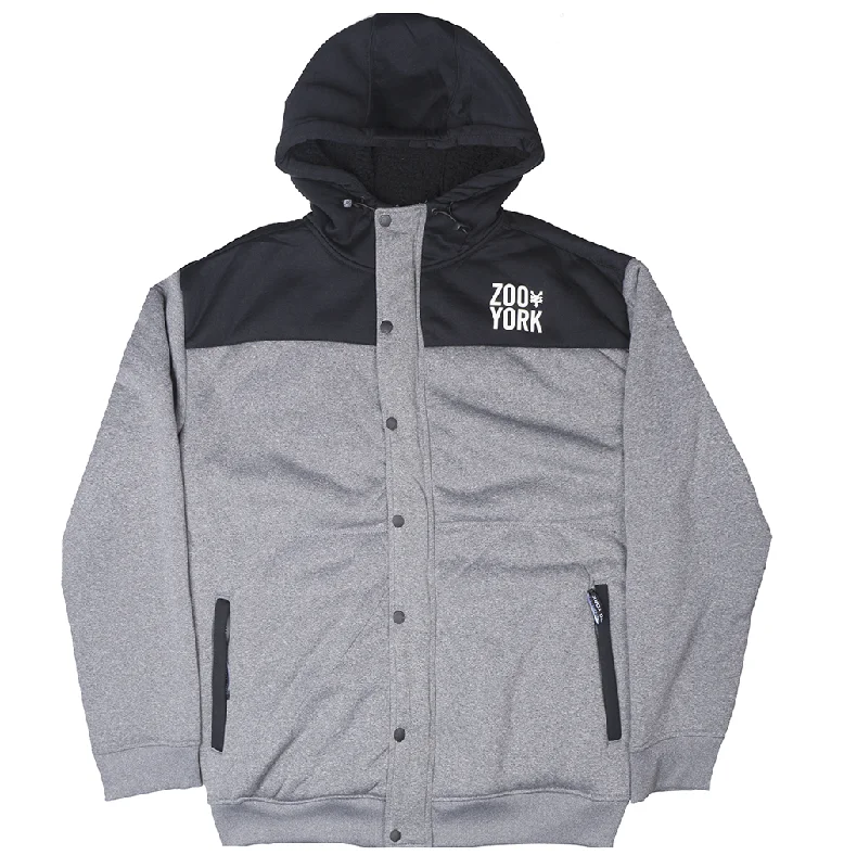 Mega Deal ZOO YORK LOGO SHERPA JACKET GREY MARLED - ZY30H60BM