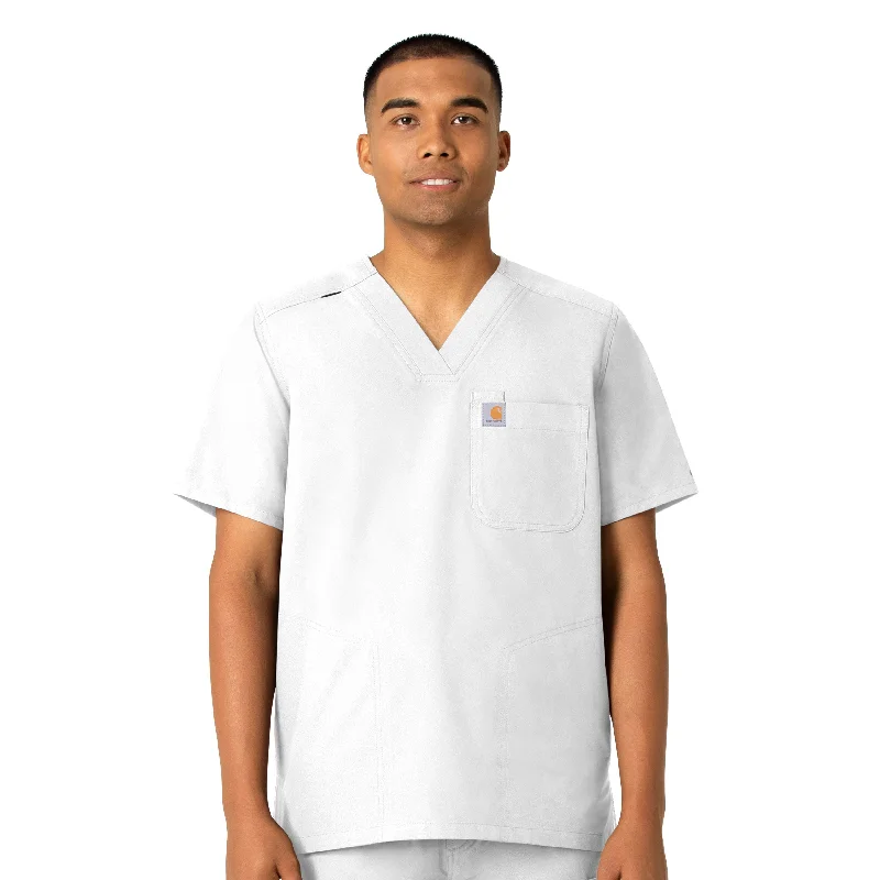 Super Sale Carhartt Force Essentials Men's V-Neck Shirttail Scrub Top - White