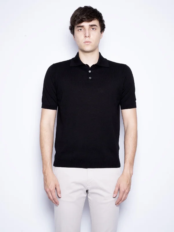 Savings Spectacular Polo con Tre Bottoni Nero